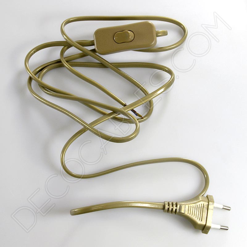 segmento Conmoción cocodrilo Cable plano con interruptor para lámparas (varios colores) - Decocables