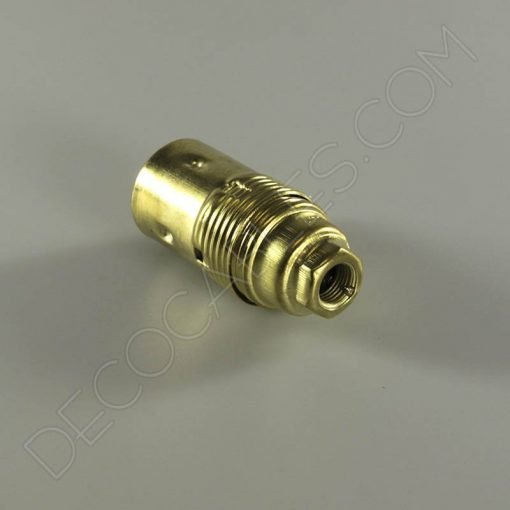 Portalámparas E14 metálico liso dorado 2A 250V (Famatel 472)