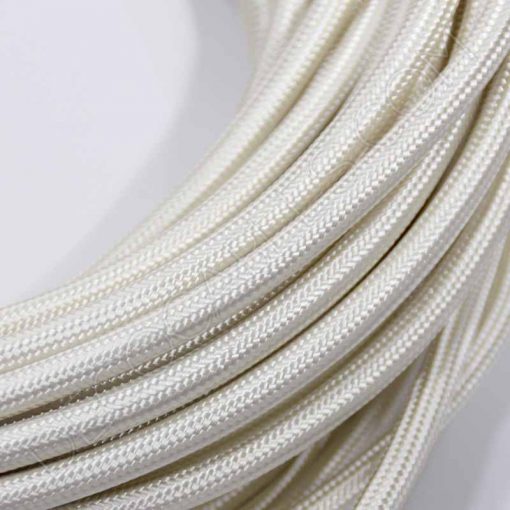 Cable eléctrico textil redondo en color beige
