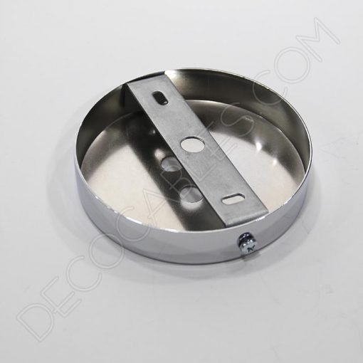 Soporte de techo para lámpara 3 orificios (cromo) - Decocables