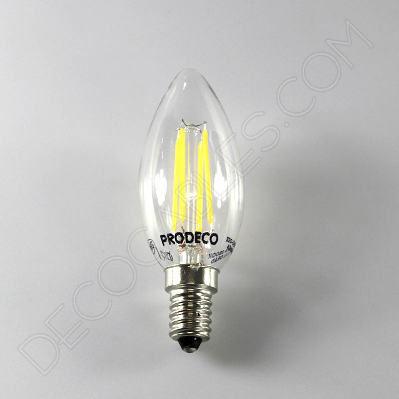 Bombilla LED vintage vela E14 2W 220lm cristal ámbar - Bombillas  decorativas - Fabricatulampara