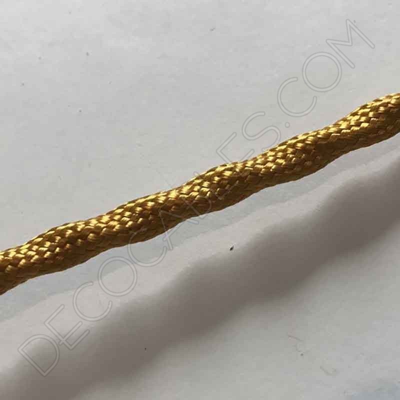  Cable trenzado dorado decorativo, estilo vintage Edison, cable  eléctrico de tela trenzada, 0.817 in : Industrial y Científico