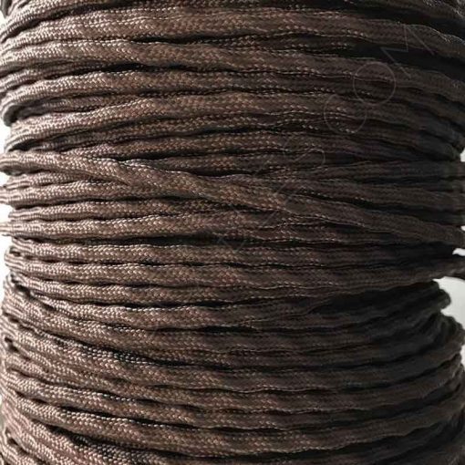 Cable decorativo semi trenzado color marrón