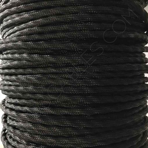 Cable decorativo semi trenzado color negro