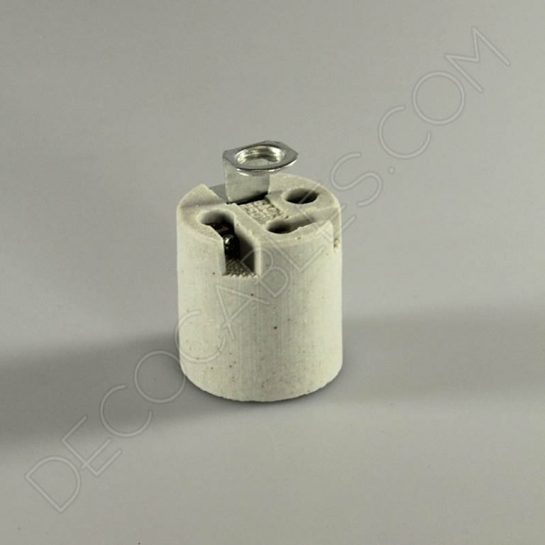 Portalámparas zócalo inclinado de porcelana - Decocables