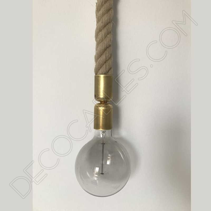 Lámpara colgante de cuerda de soga gruesa 30mm (latón) - Decocables