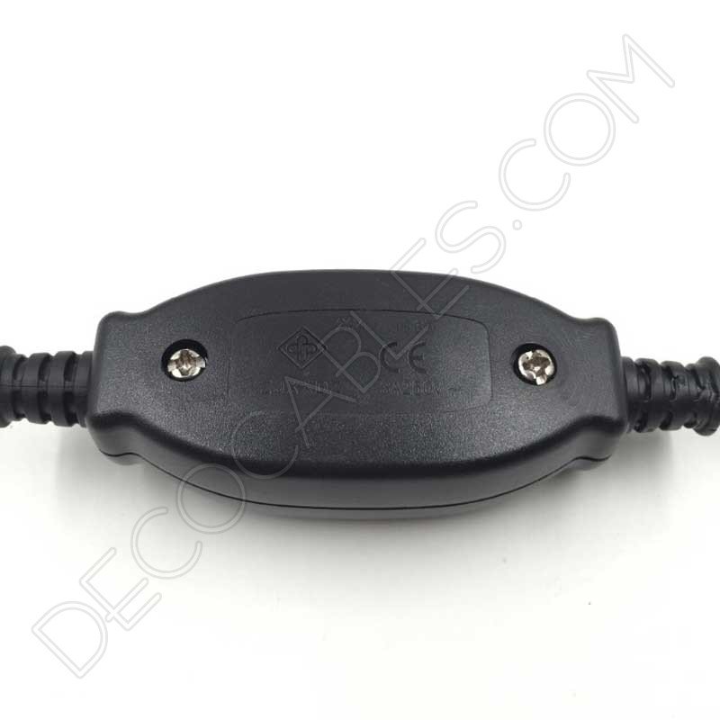 Cable 80-120 interruptor enchufe negro- necesita disponer de una lámpara