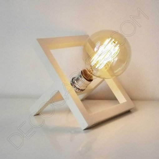 Lámpara de sobremesa de madera modelo marco de foto