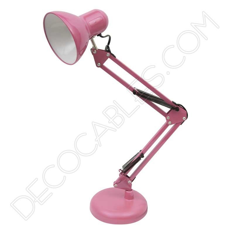 Lámpara flexo de escritorio articulada Antígona (Rosa) - Decocables