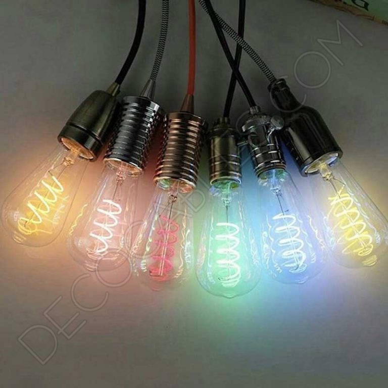 Bombilla pebetero filamento Led espiral de colores - Decocables