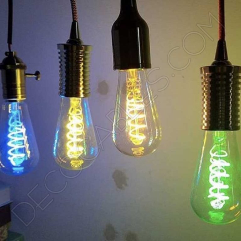 Bombilla pebetero filamento Led espiral de colores - Decocables