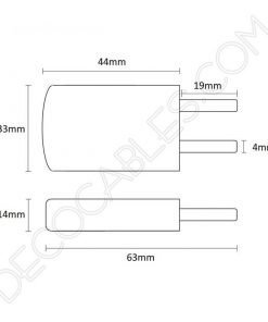 Clavija decorativa Vintage para lámparas blanca o negra – Decocables