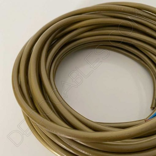 cable eléctrico de silicona dorado 3x0.75