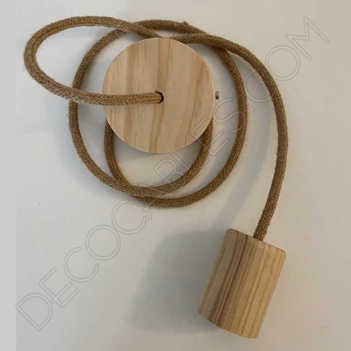 Lámpara colgante de cuerda de soga gruesa 30mm (negro) - Decocables