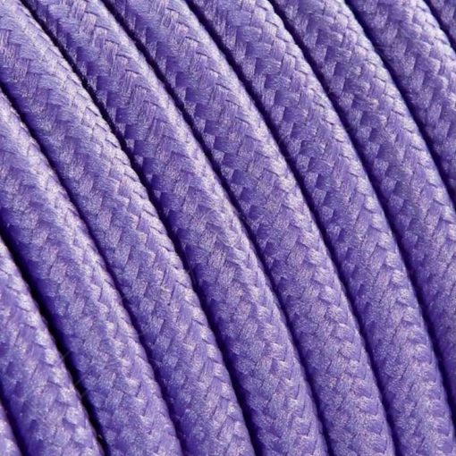 Cable textil eléctrico violeta