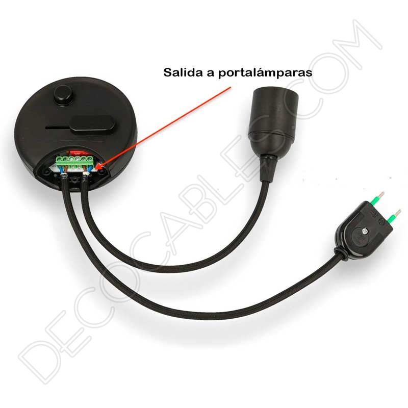 CableMarkt - Interruptor regulador del grado de iluminación para luz de  sobremesa negro