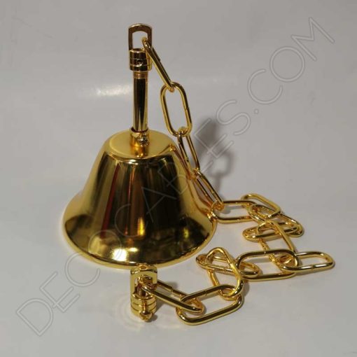 Conjunto soporte metálico y cadena dorado para lámparas